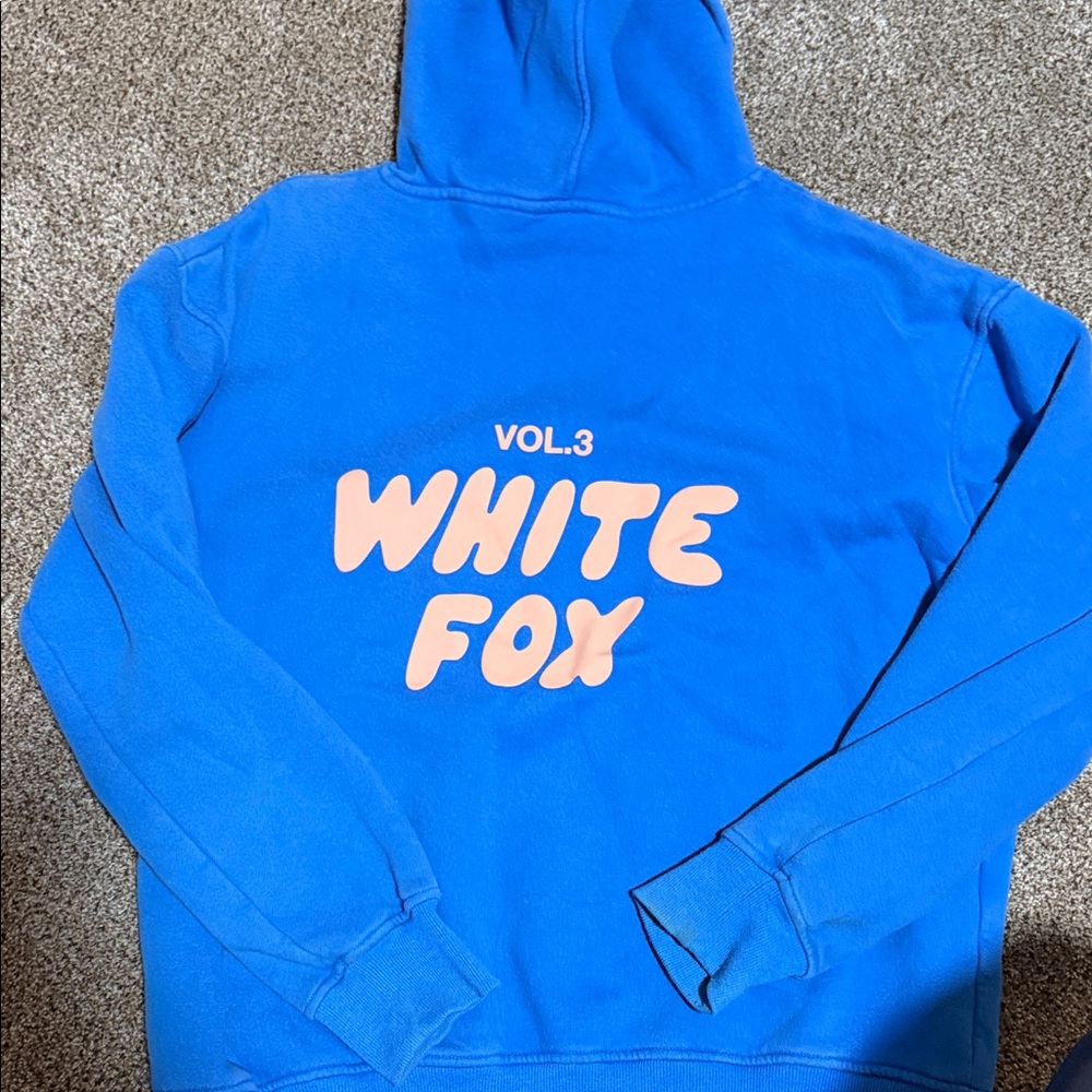 Blue White Fox Hoodie